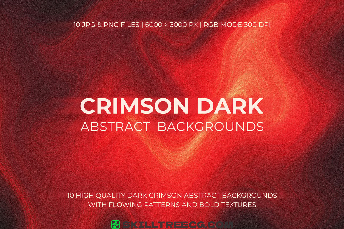 10 Crimson Dark Abstract Backgrounds（709371）-技能树
